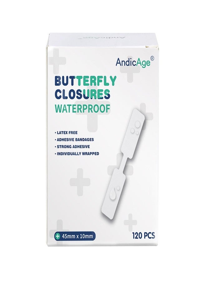 Idealplast 120PCs Waterproof Butterfly Adhesive Closure Strips Wound Bandages for Small Wound - Image 1